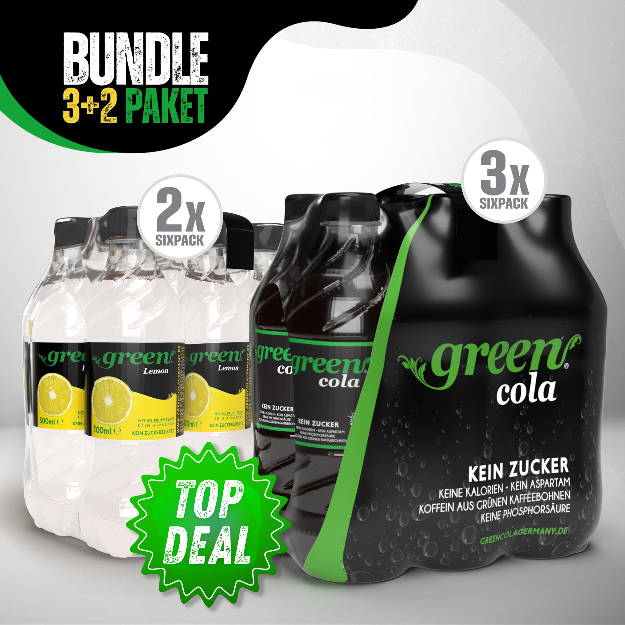 Green Cola - Green Lemon Bundle Paket 18 x 1L & 12 x 500ml Pet