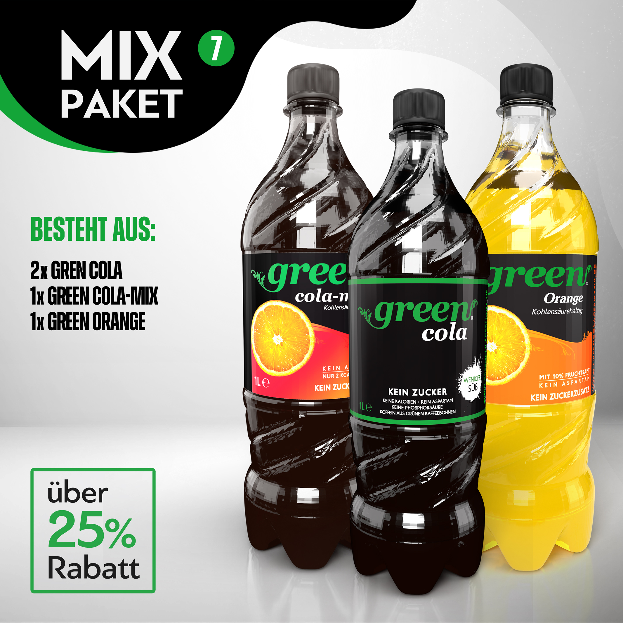 Green Cola-Mix Paket 07 -24 x 1l Pet