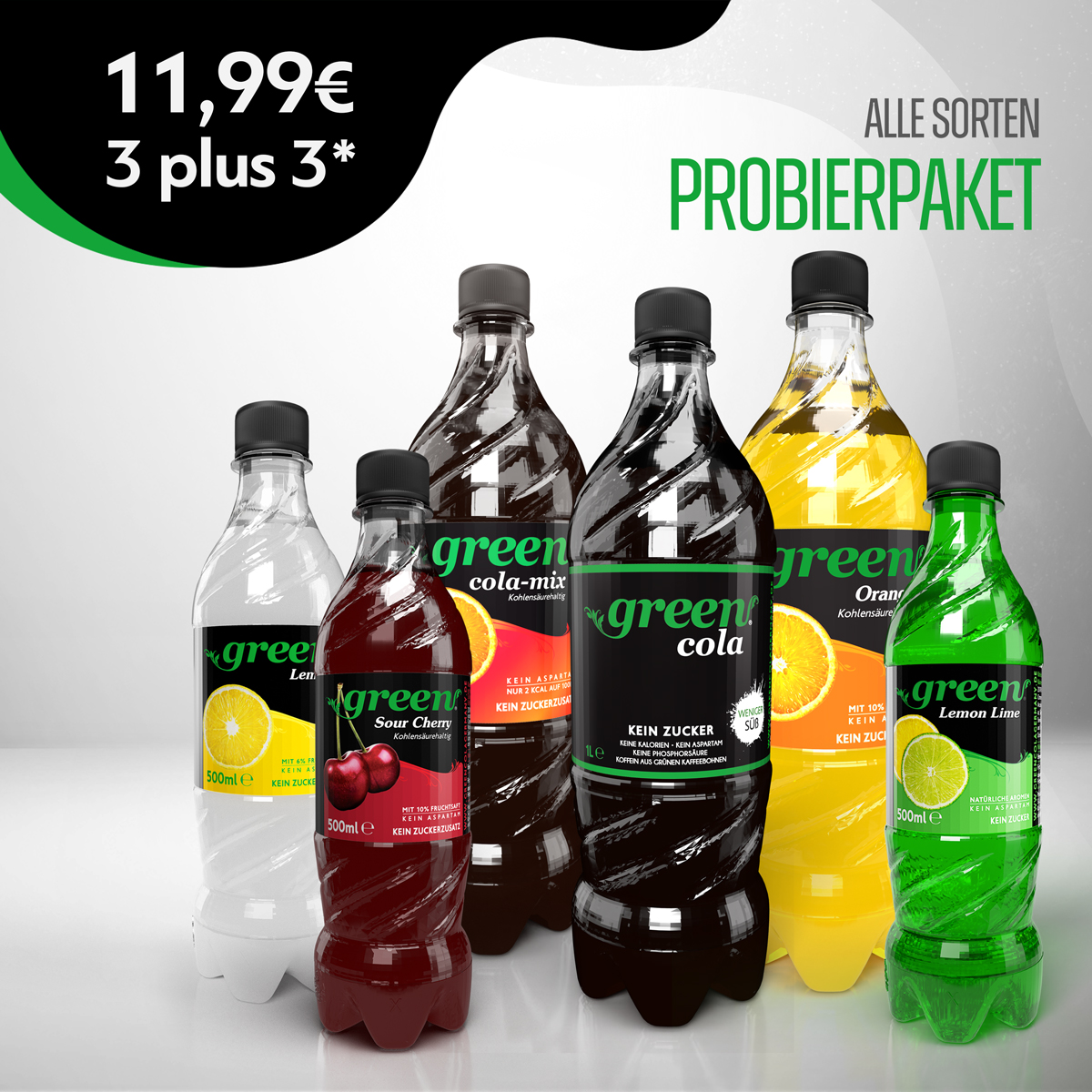 Green Limonaden - Alle Sorten Probierset