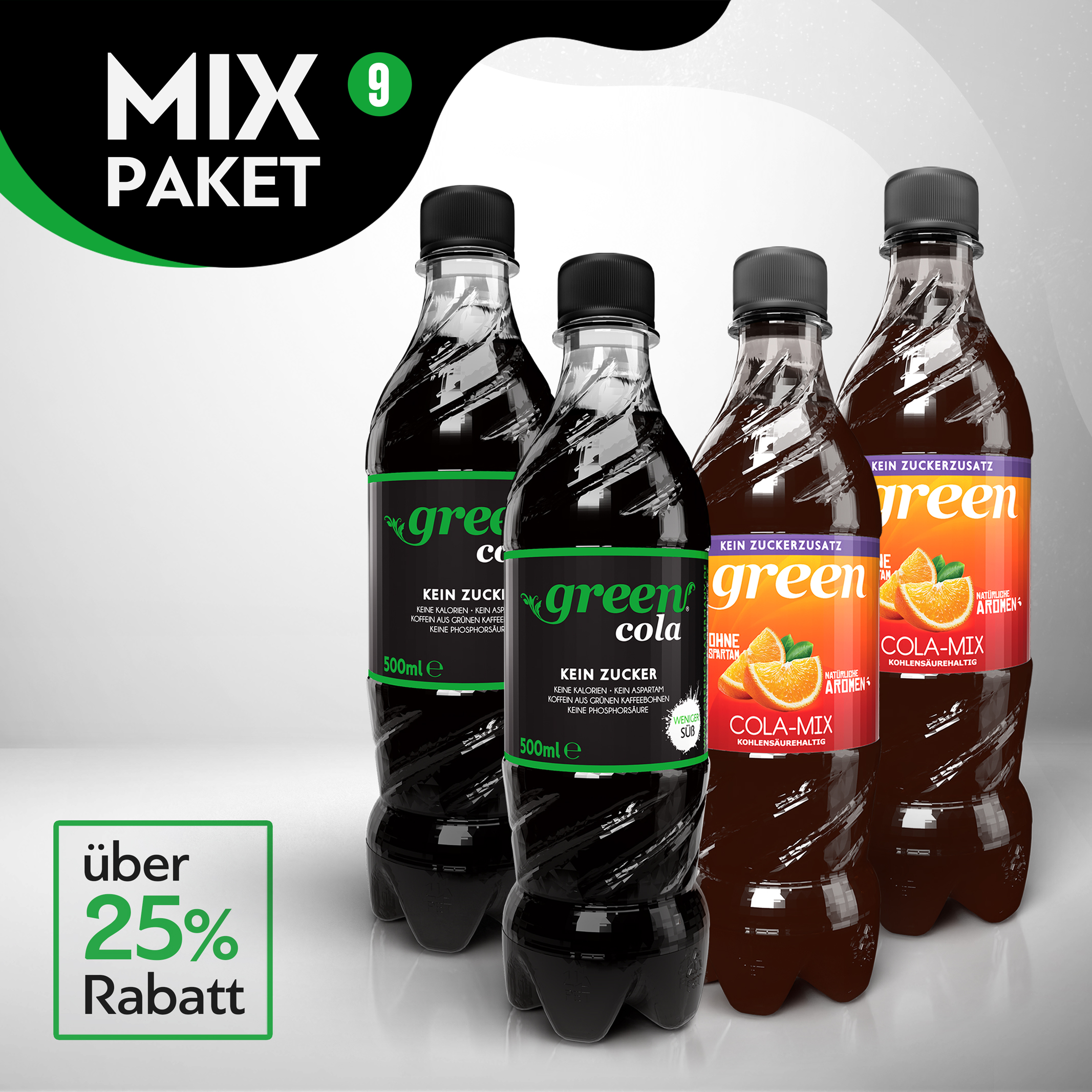 Green Cola Mix Paket 09 - 24 x 500ml & 24 x 500ml Pet