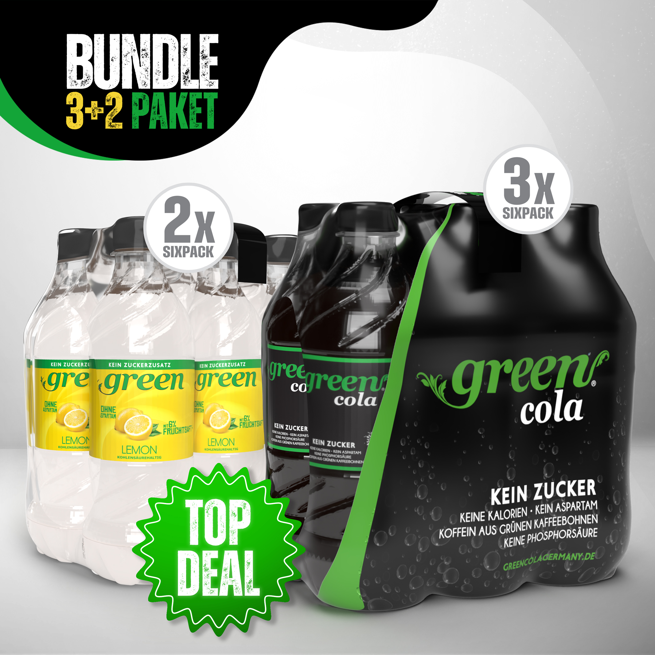Green Cola - Green Lemon Bundle Paket 18 x 1L & 12 x 500ml Pet