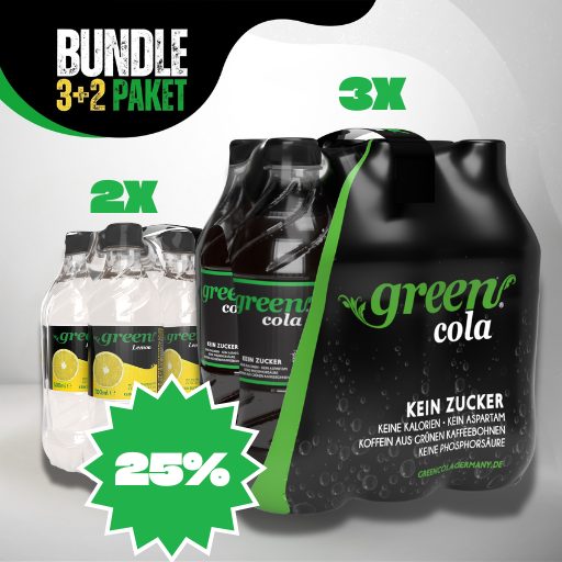 Green Cola - Green Lemon Bundle Paket 18 x 1L & 12 x 500ml Pet