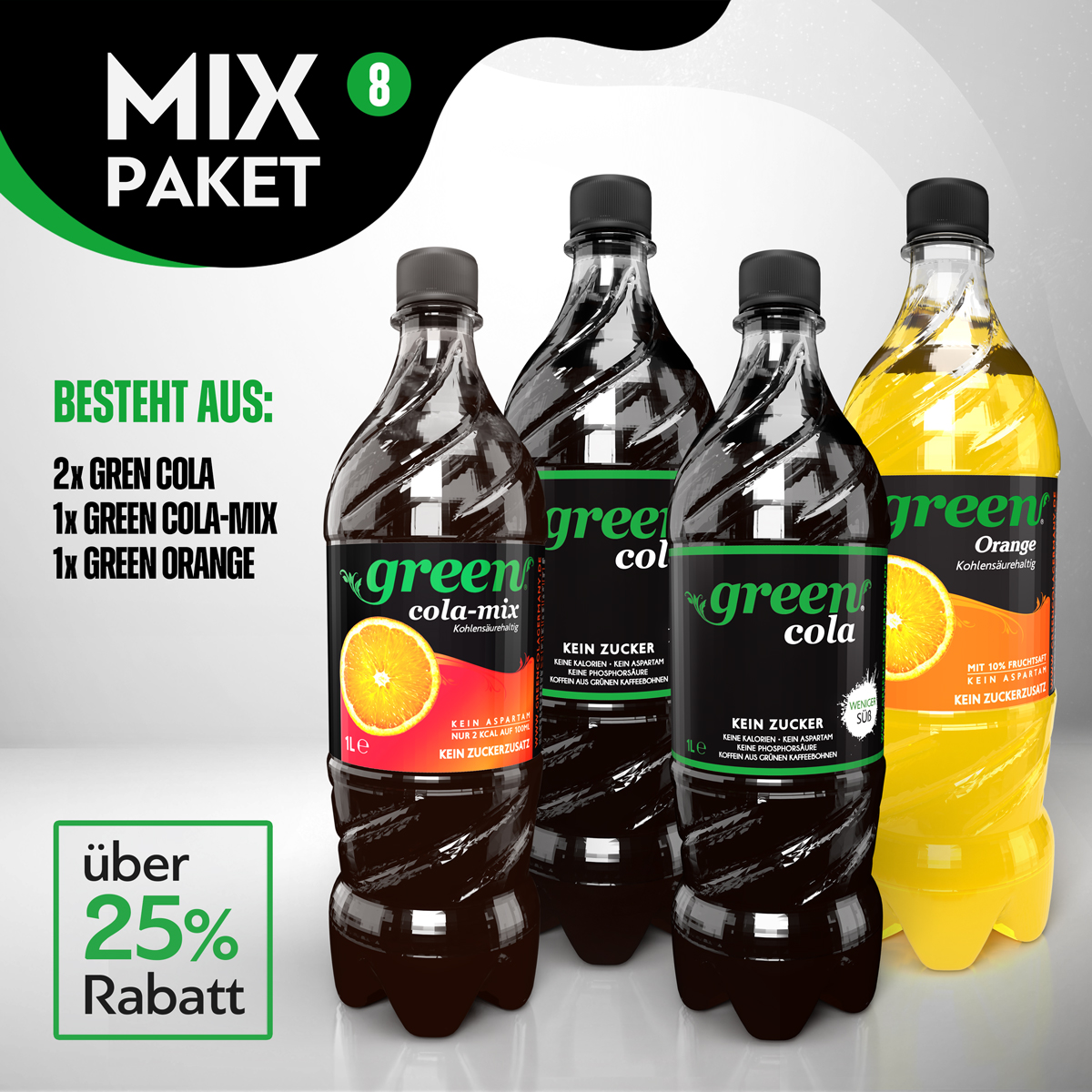 Green Cola-Mix Paket 08 - 24 x 1l Pet