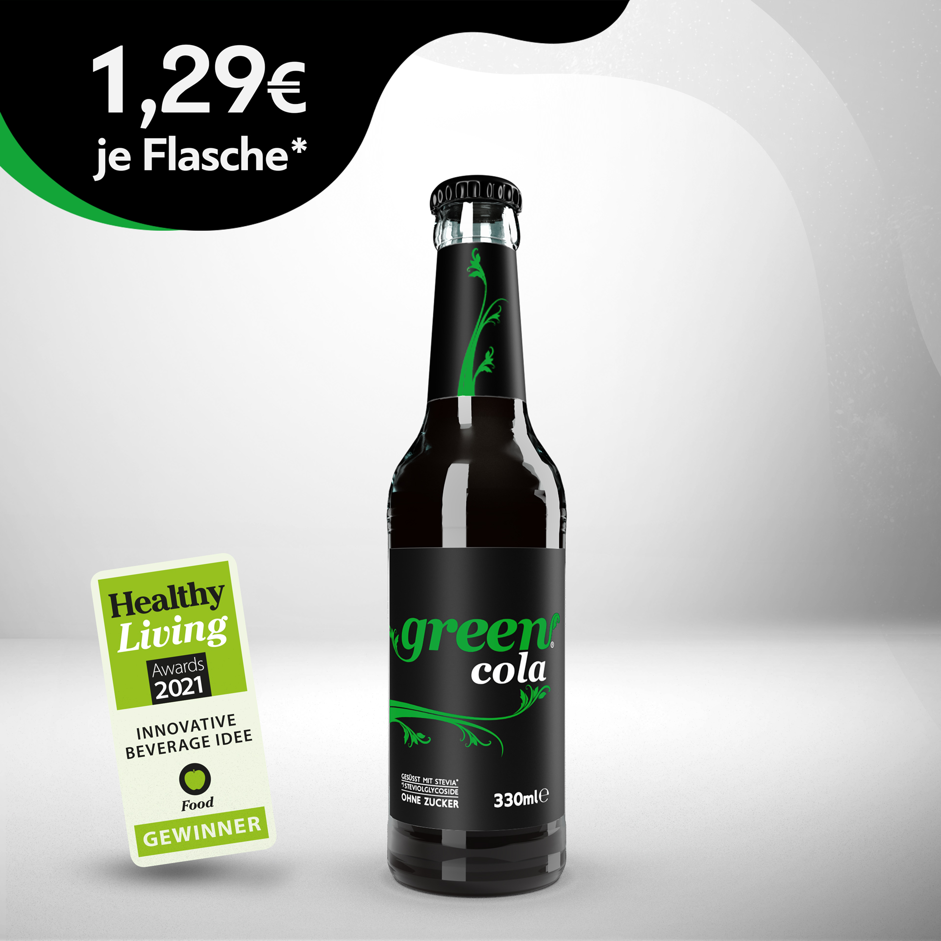 Green Cola - 18 x 0,33L Mehrweg-Glasflasche 