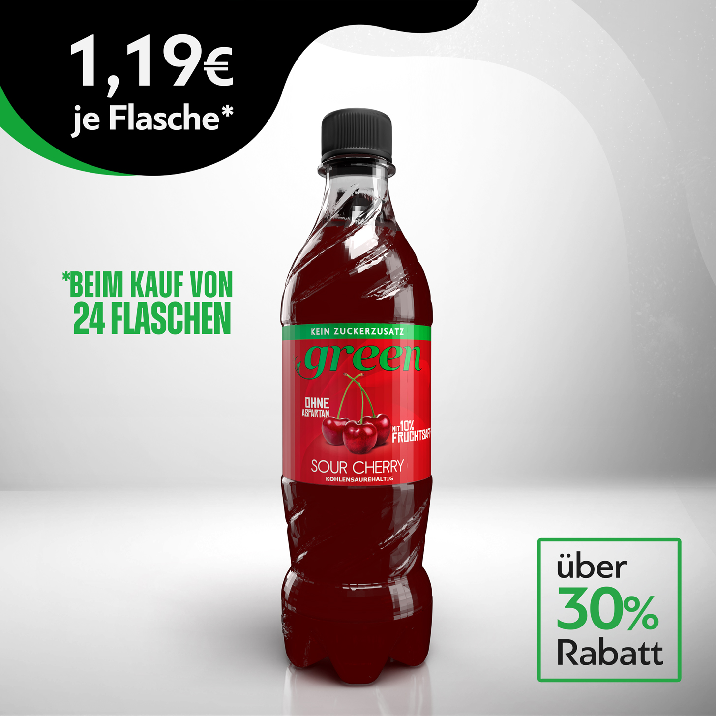Green Sour Cherry DPG  6 x 500ml Pet