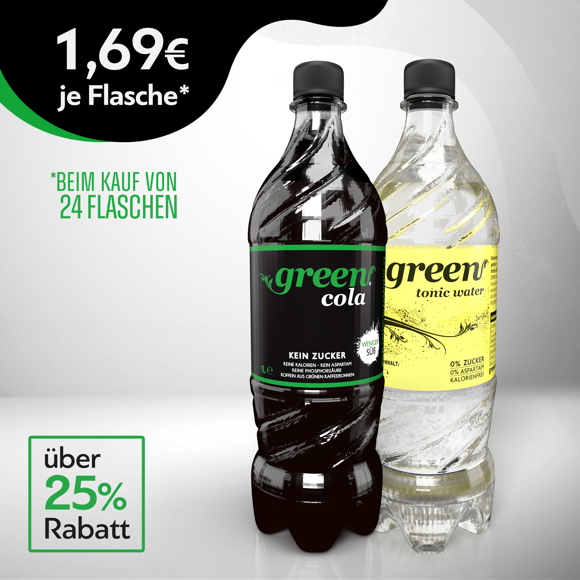 Green Cola-Tonic Mix Paket 24 x 1l Pet