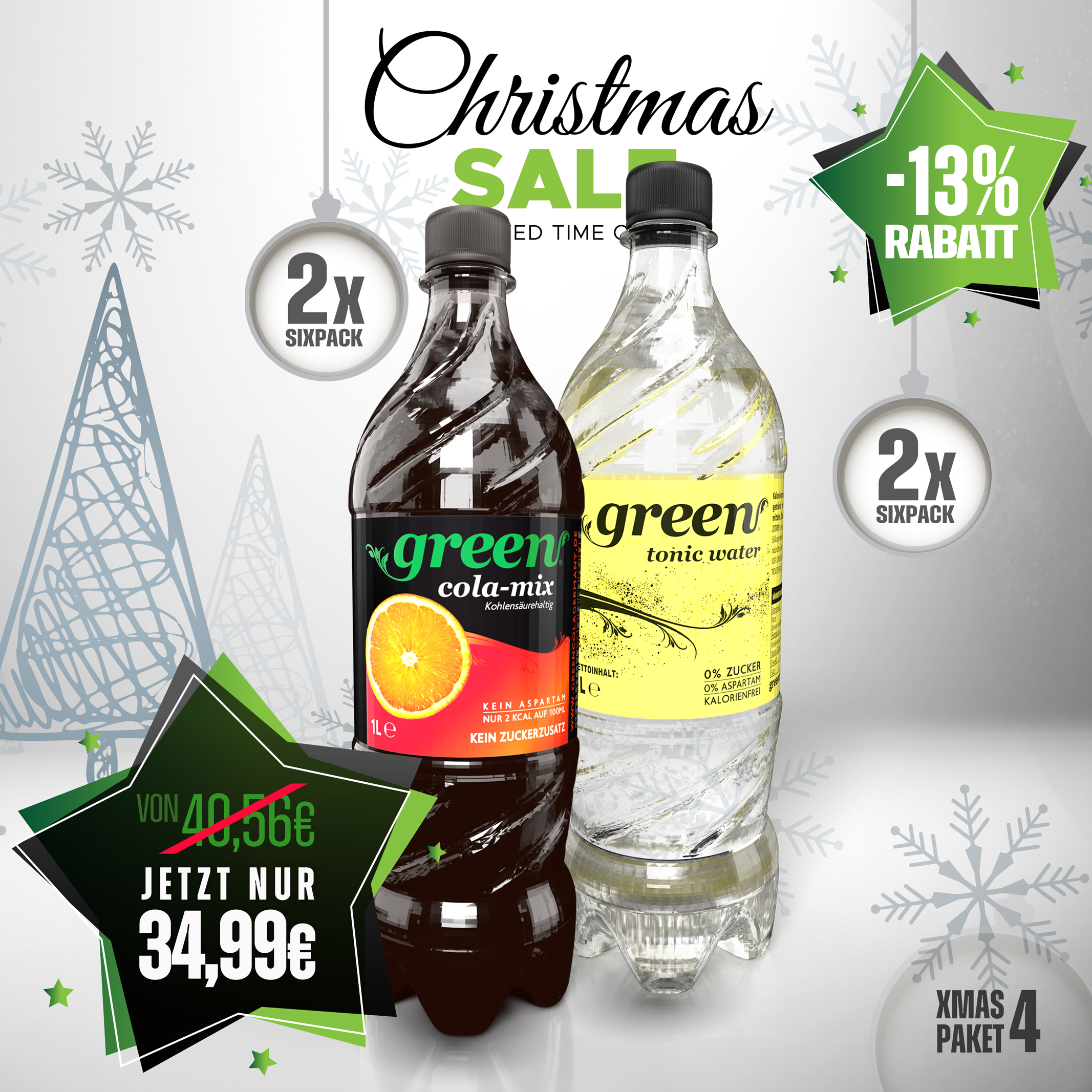 X-MAS Paket 04 // Cola-Mix+Tonic (24 x 1L Pet)