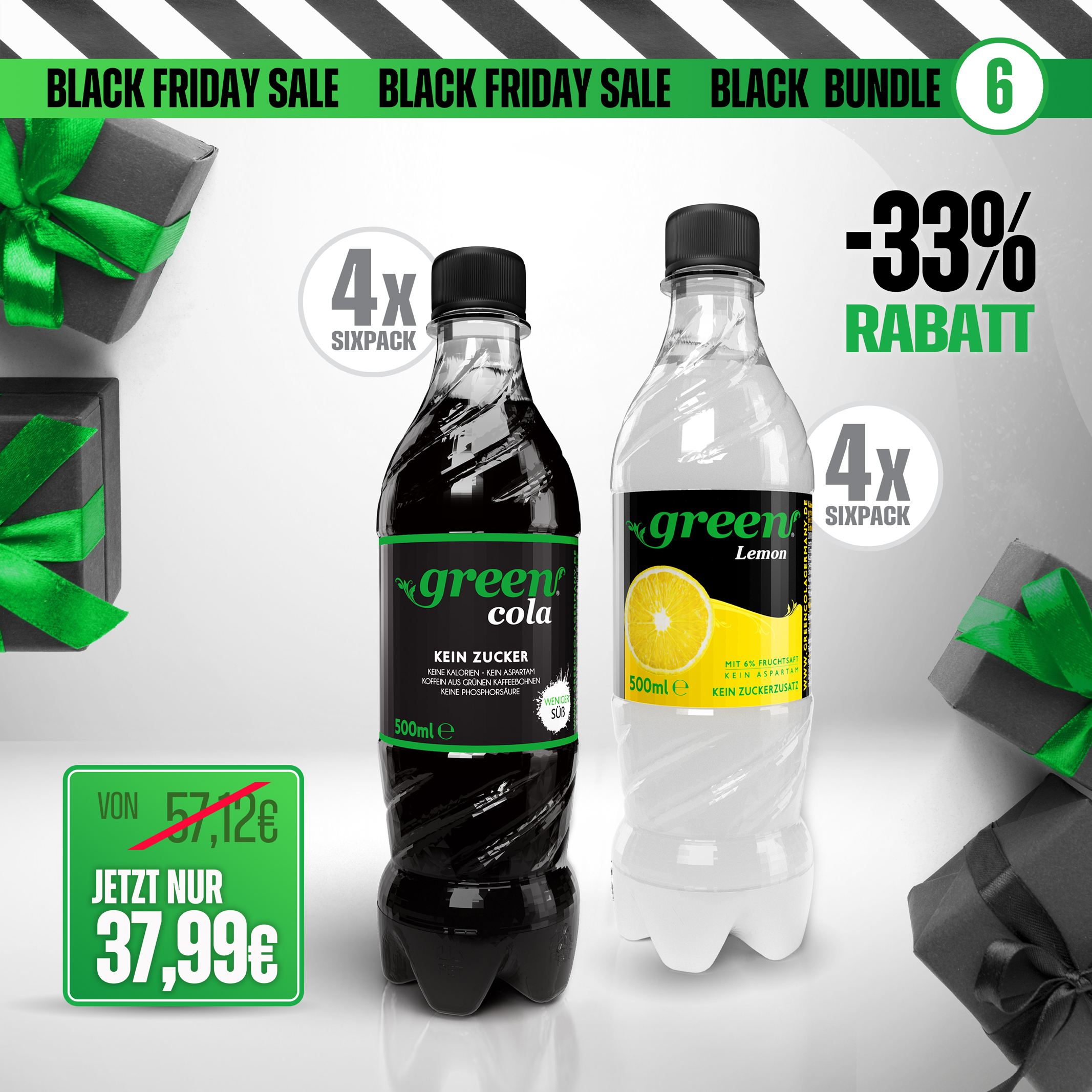Black Mix Paket 06 // Cola+Lemon (48 x 500ml Pet)