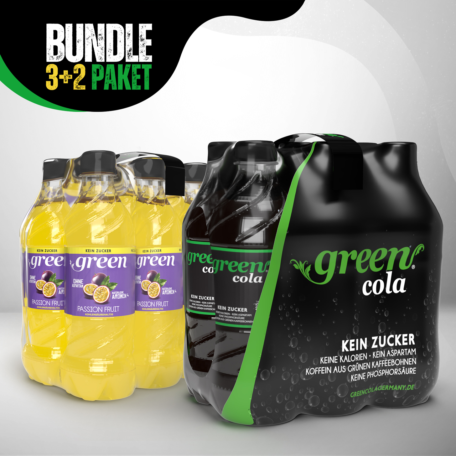 Green Cola-Passion Fruit Bundle Paket 18 x 1L & 12 x 500ml Pet