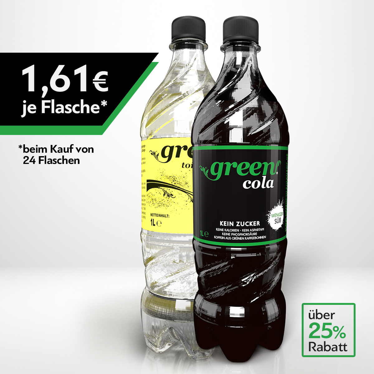 Green Cola-Tonic Mix Paket 24 x 1l Pet