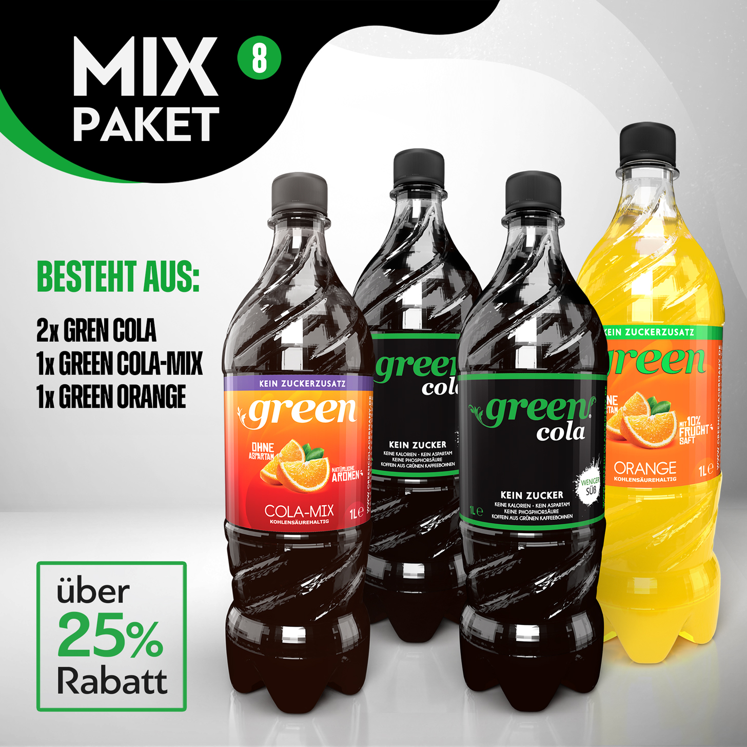 Green Cola-Mix Paket 08 - 24 x 1l Pet