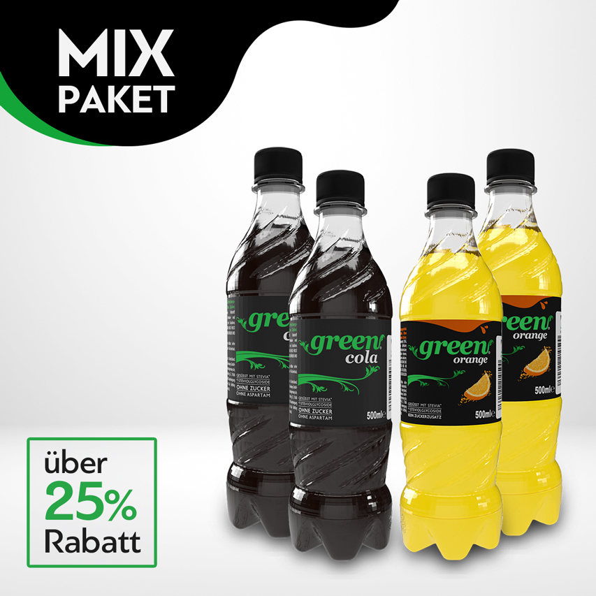 Green Cola-Orange Mix Paket 24 x 500ml & 24 x 500ml Pet