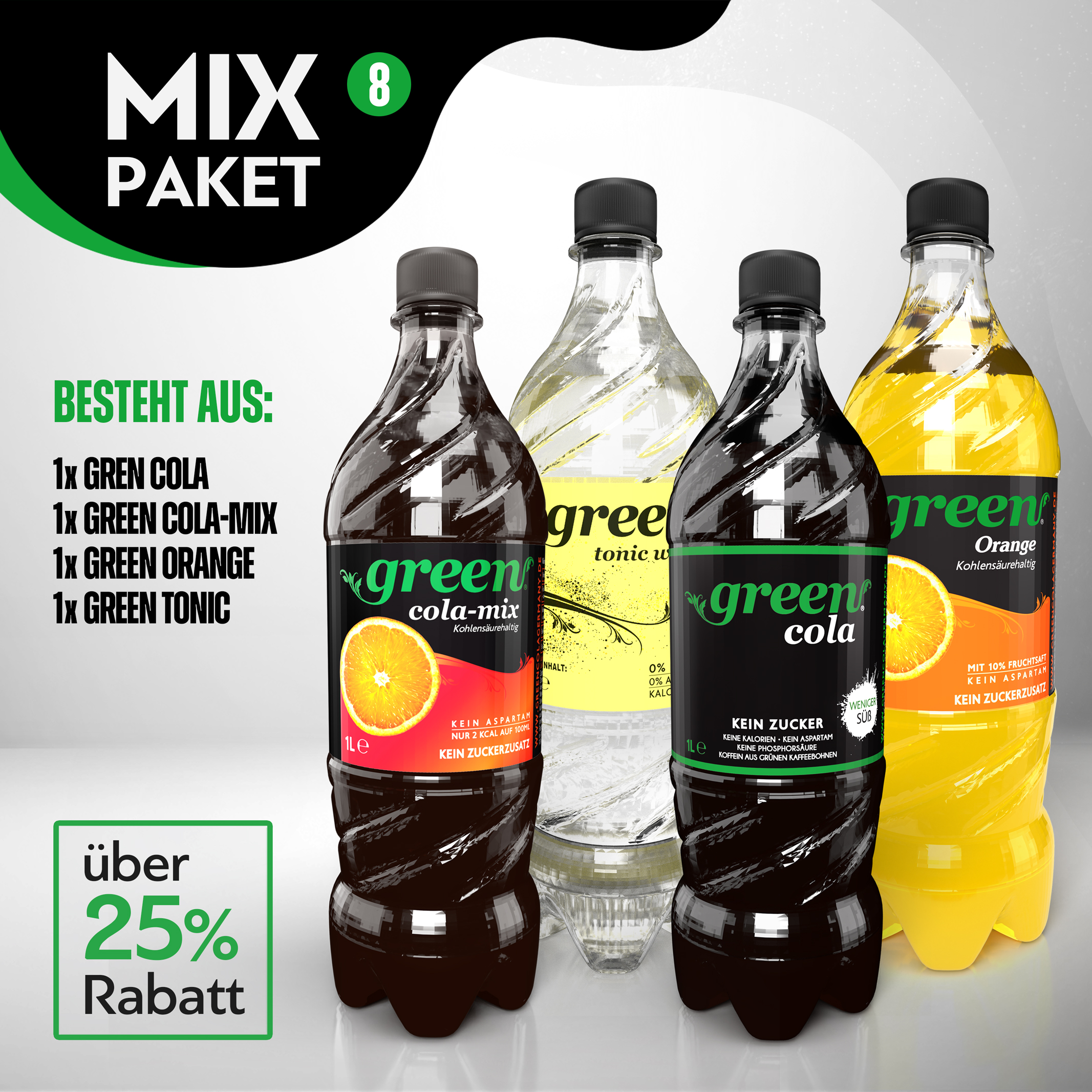 Green Cola-Mix Paket 08 - 24 x 1l Pet