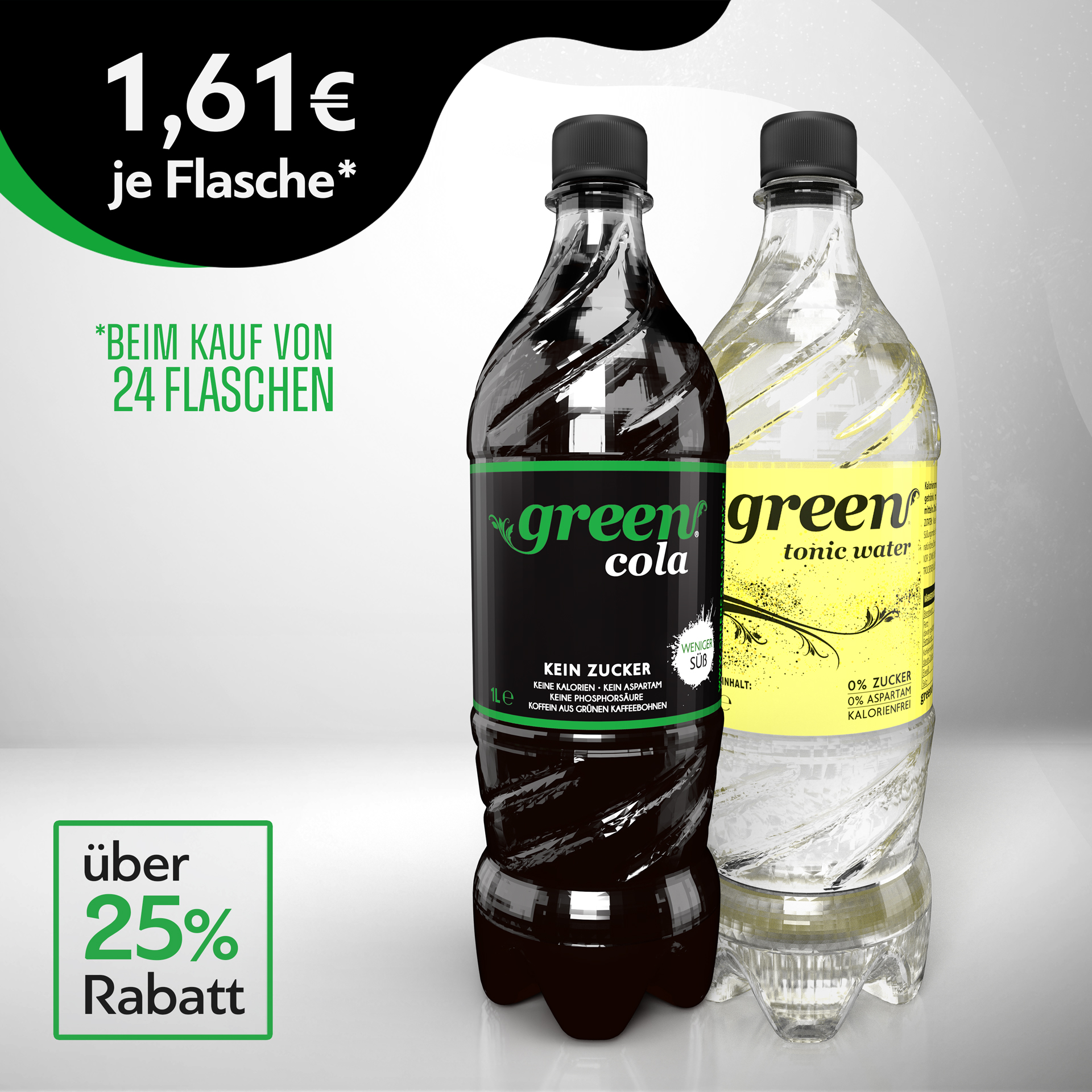 Green Cola-Tonic Mix Paket 24 x 1l Pet