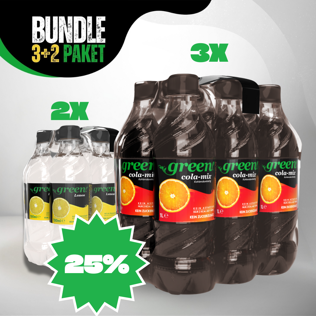 Green Cola-MIX - Green Lemon Bundle Paket 18 x 1L & 12 x 500ml Pet 